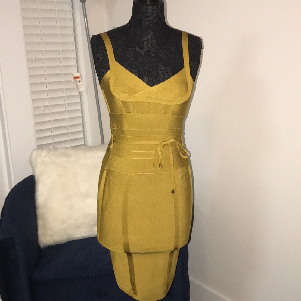 Herve Leger look alike bandage dress
